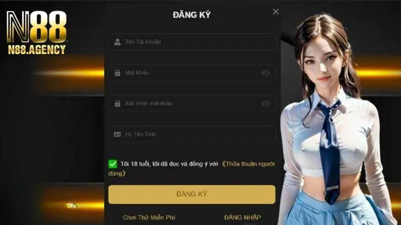 Gửi yêu cầu tạo tài khoản mới, chờ cổng game xác minh